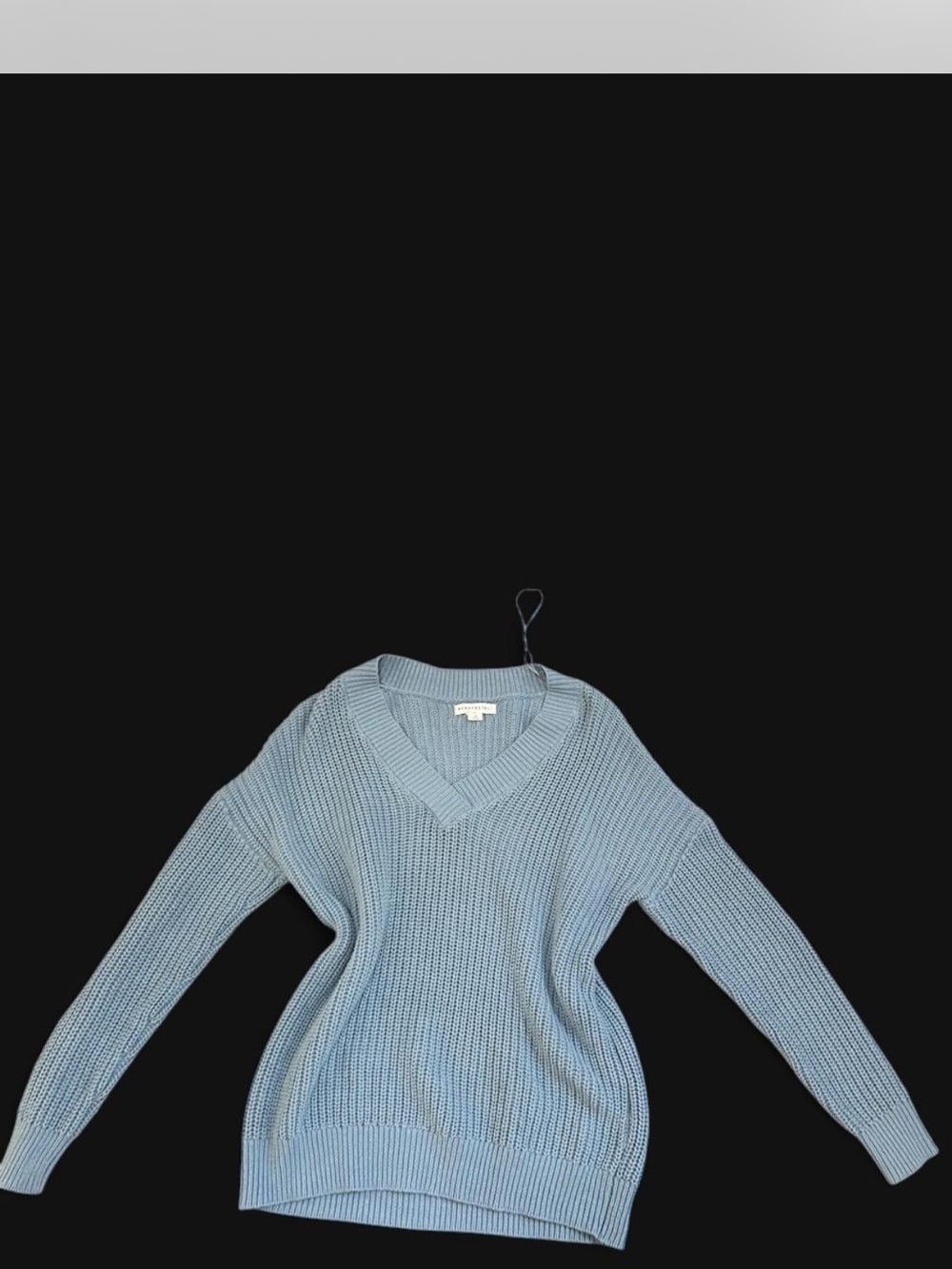 Aeropostale Light Blue V-Neck Knit Pullover